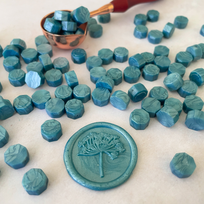 Sea Green Sealing Wax Beads | Plastic Free Wax Seal Beads