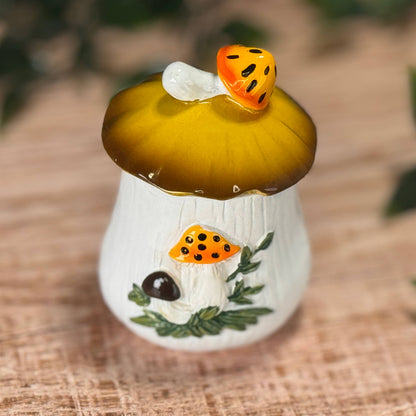 Merry Mushroom-Inspired 70s Hand-Painted Trinket Box