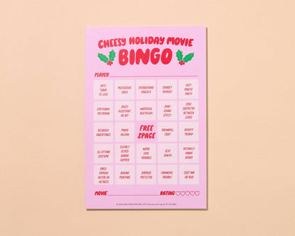 Cheesy Movie Bingo - Cheesy Holiday - Stocking stuffer, Holiday, Gift Guide