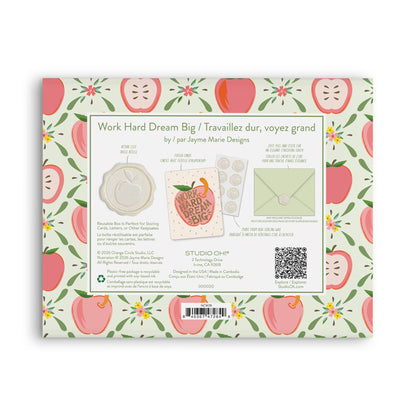 Work Hard Dream Big Studio Notecards with Matching Wax Seals