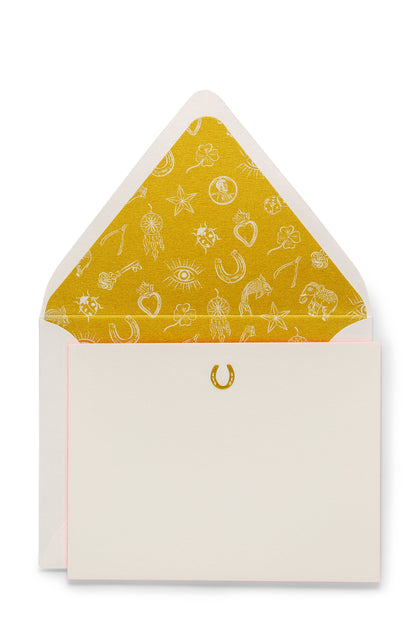 Horseshoe | Fancy Pants Engraved Flat Notecards