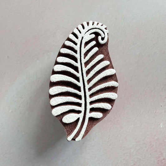 Frond - Indian Wood Block Stamp | Leaf Design Wooden Stamp