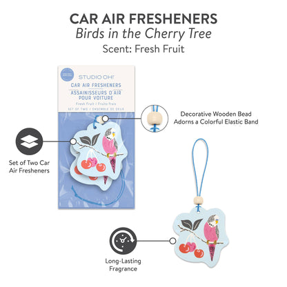 Birds in the Cherry Tree Car Air Freshener