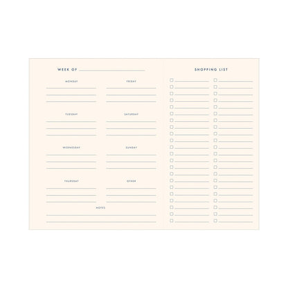 Hand-Drawn Grid Meal Planner