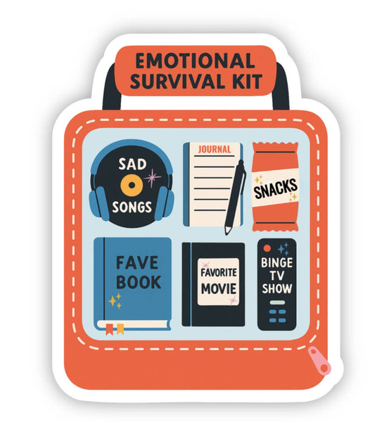 Emotional Survival Kit Sticker – Mental Health Vinyl Sticker