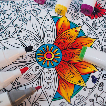 Dual Tip Markers Set, 12 Colors - 4 Color Options Available