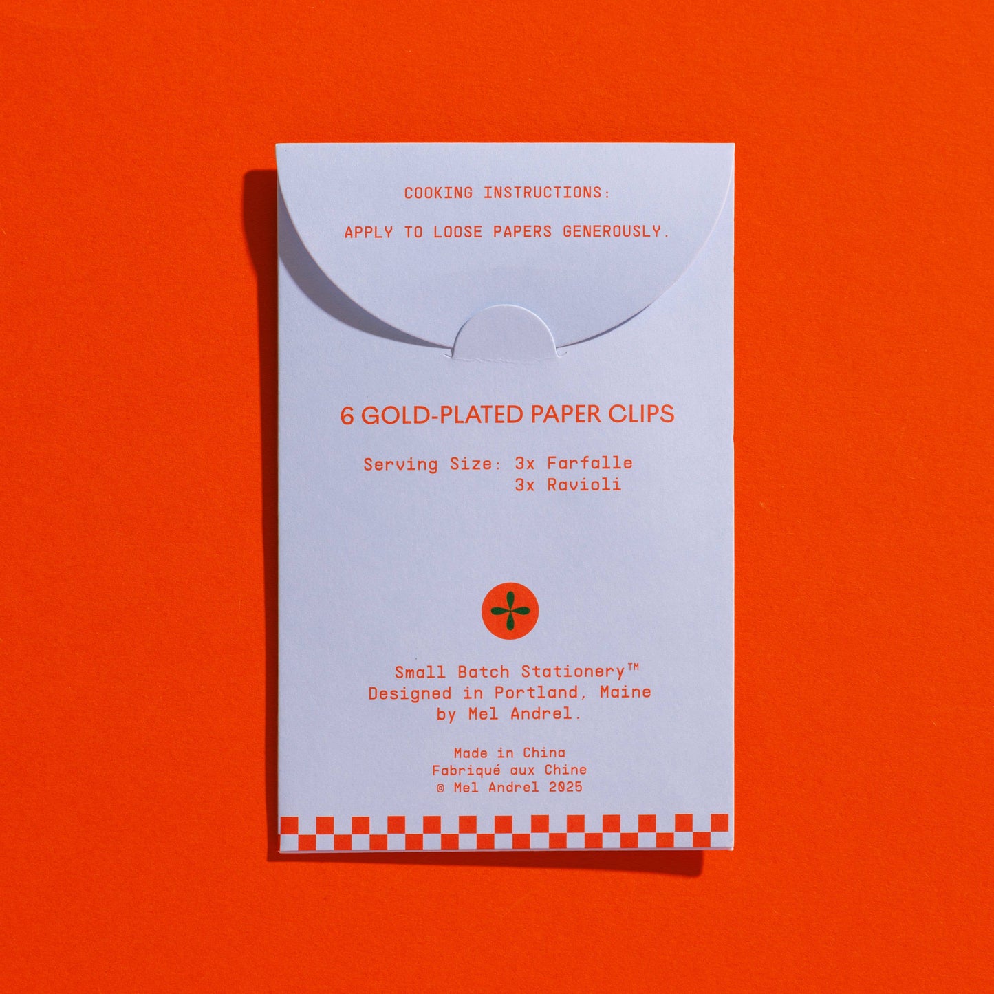 Pasta Paper Clips - Ravioli + Farfalle