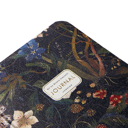 A6 Vegan Leather Hardcover Daily Planner - Forest Flowers