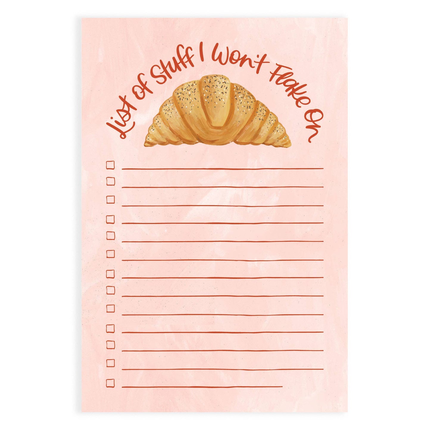 Flaky Croissant To Do 4x6 Notepad