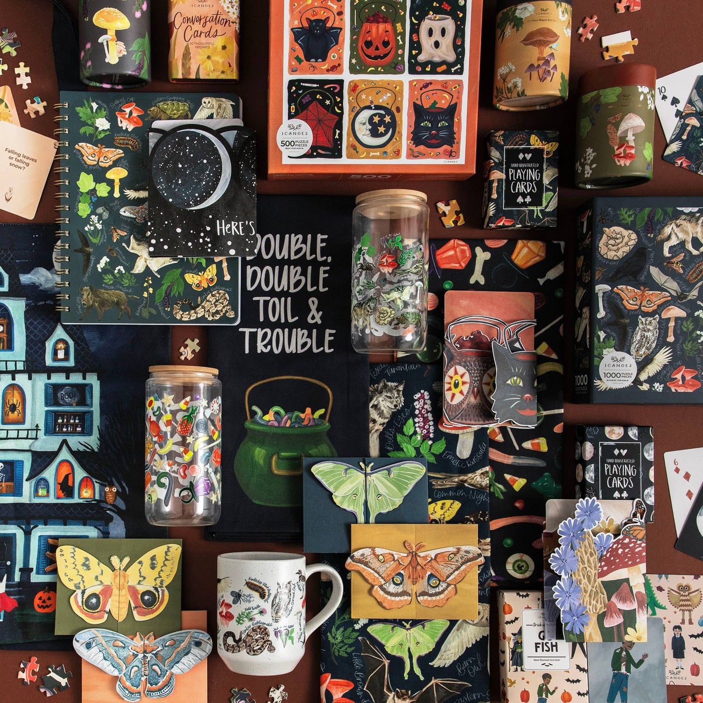 Midnight Flora & Fauna - 100 Piece Jigsaw Puzzles - Set of 3