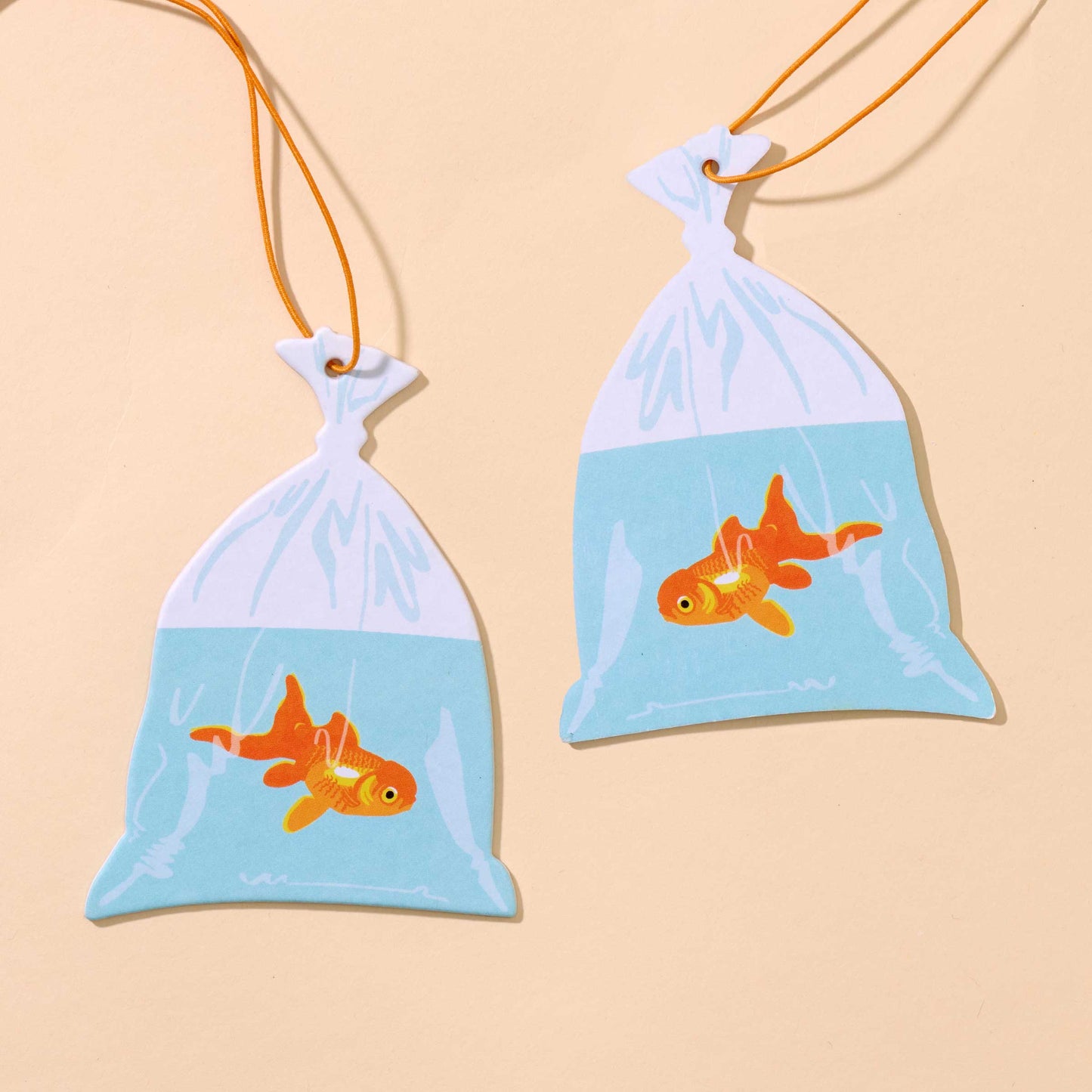 Goldfish in a Bag Air Freshener - Rain Scent - Summer, County Fair, Pet, Fish - Stocking stuffer, Holiday, Gift Guide