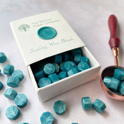 Sea Green Sealing Wax Beads | Plastic Free Wax Seal Beads