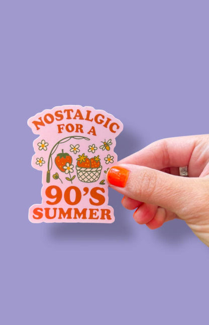 90s Slow Summer Vinyl Sticker | Nostalgic Summer Sticker