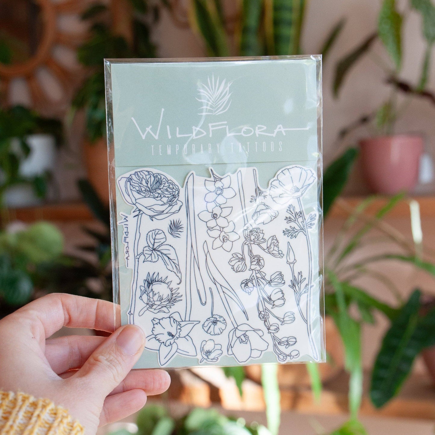 Wholesale WildFlora Floral Temporary Tattoos