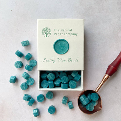 Sea Green Sealing Wax Beads | Plastic Free Wax Seal Beads