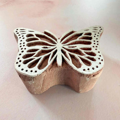 Papillon - Indian Wood Block Stamp | Butterfly Wooden Stamp