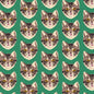 Green Cat Wrapping Paper Sheet