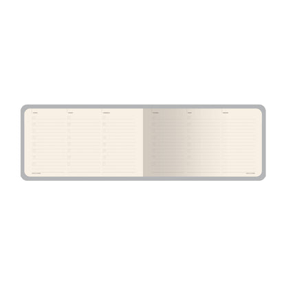 Horizontal Vegan Leather Weekly Planner - Forest Flowers