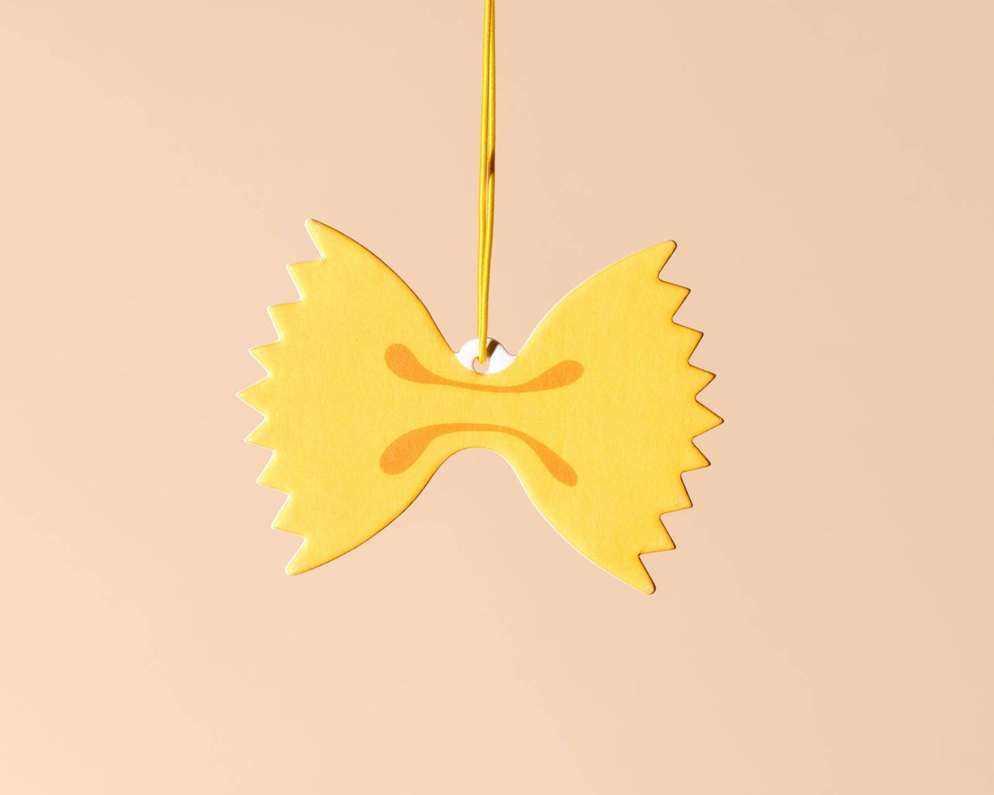 Farfalle Bowtie Pasta Air Freshener - Lemon Scent - Stocking stuffer, Holiday, Gift Guide