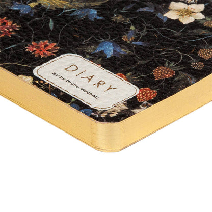 Horizontal Vegan Leather Weekly Planner - Forest Flowers