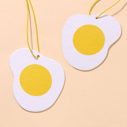 Fried Egg Air Freshener - White Tea Scent - Food, Snack, Breakfast - Stocking stuffer, Holiday, Gift Guide