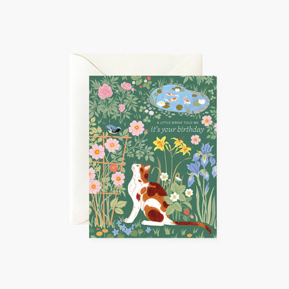 A LITTLE BIRDIE TOLD ME | greeting card
