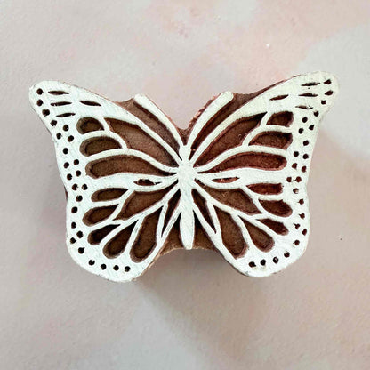 Papillon - Indian Wood Block Stamp | Butterfly Wooden Stamp