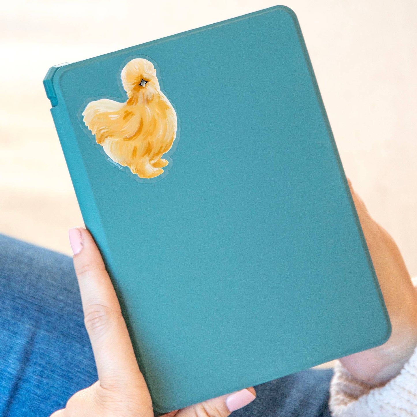 Silky Chicken Clear Decal Sticker