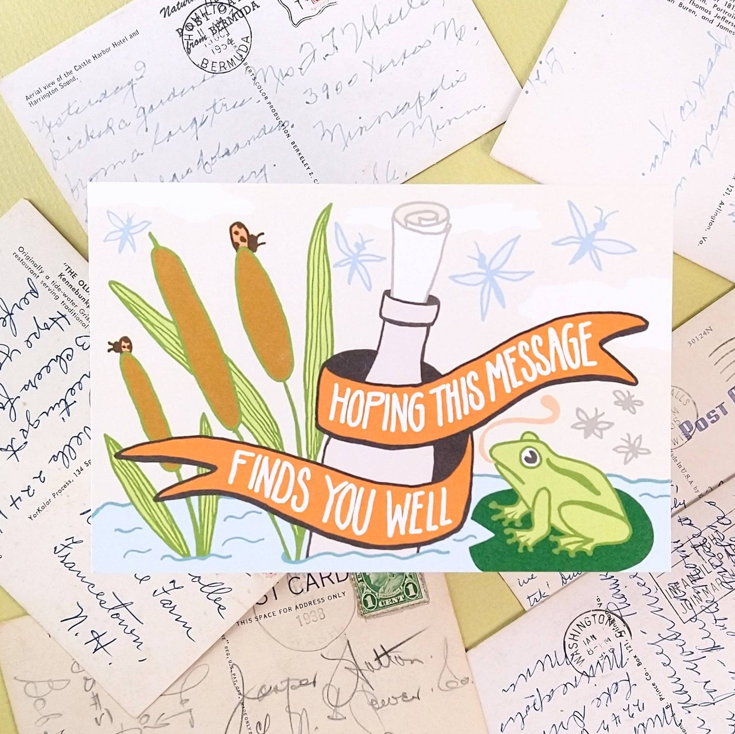 Finding You Well Postcard