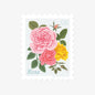 ROSE, JUNE FLOWER | STAMP-STYLE VINYL STICKER