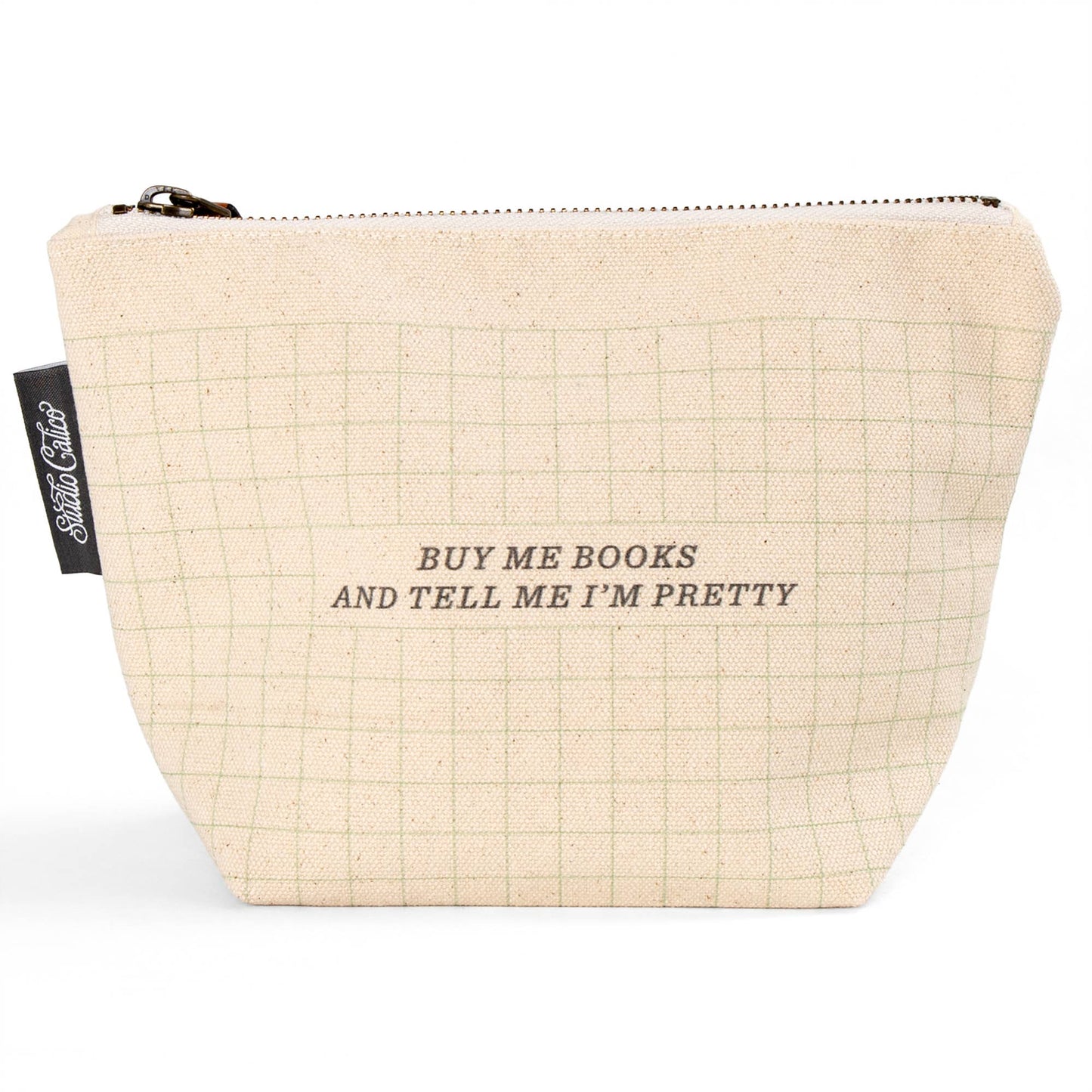 Buy Me Books Zippered Canvas Pouch