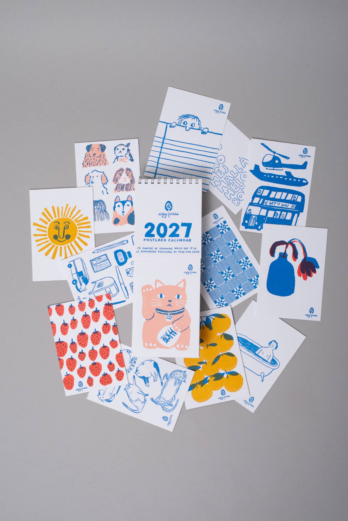 2027 Tear-off Postcard Illustrated Calendar