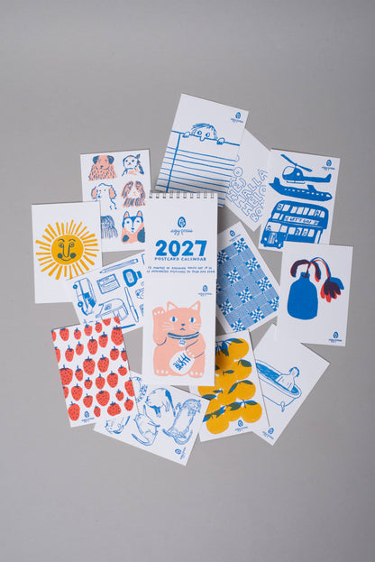2027 Tear-off Postcard Illustrated Calendar