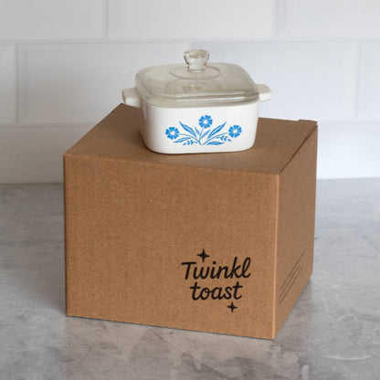 Cornflower Trinket Box – Corning Ware–Inspired Jewelry Dish