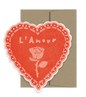 Rose Heart Amour Collection - Die Cut Card