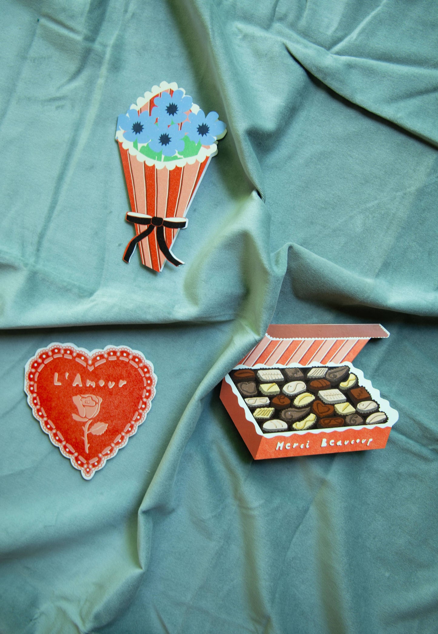 Rose Heart Amour Collection - Die Cut Card