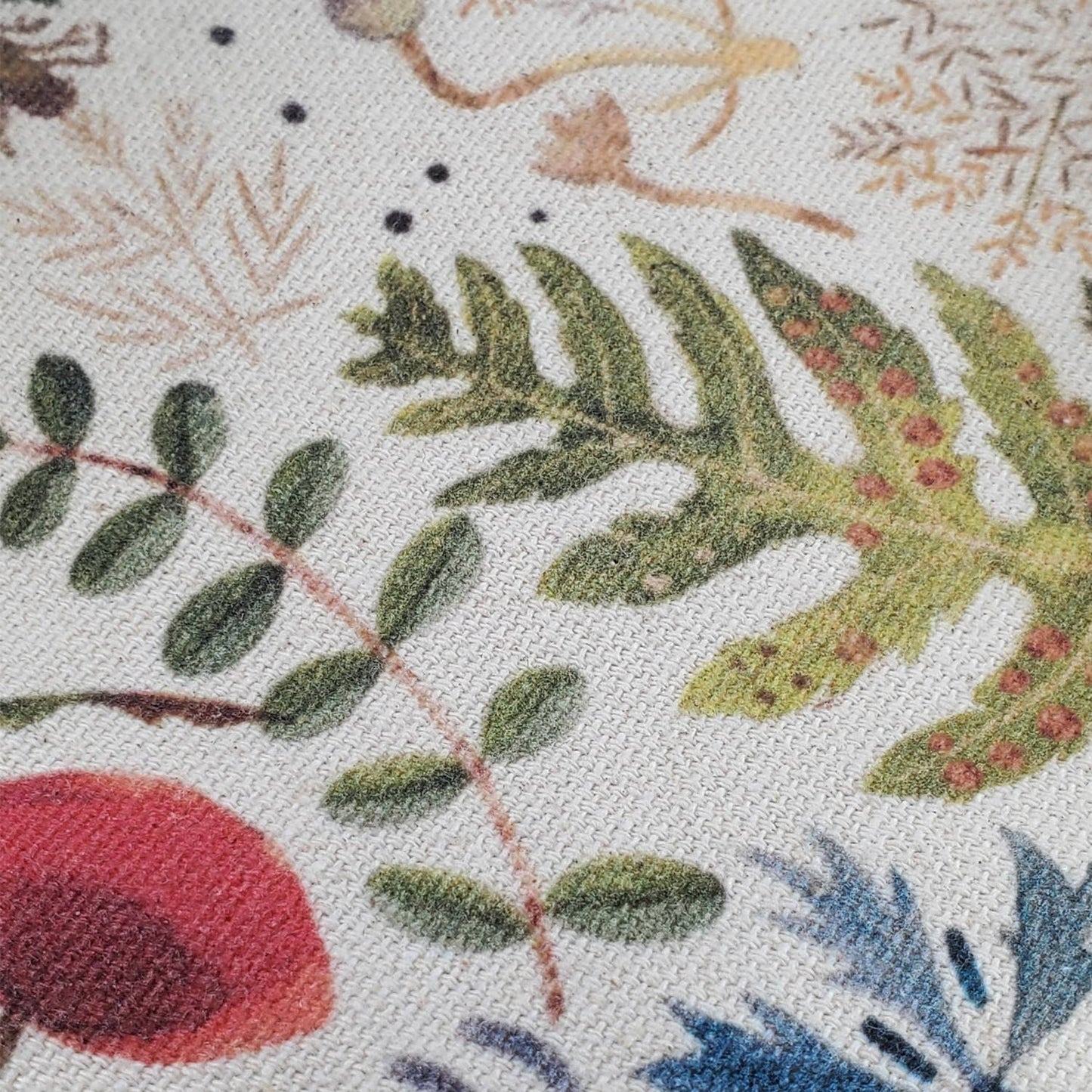 Tote Bag Canvas  -Greens and Flowers