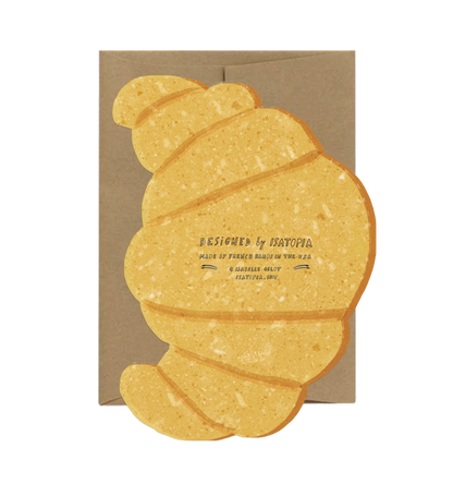 Croissant Card - French Collection Die Cut