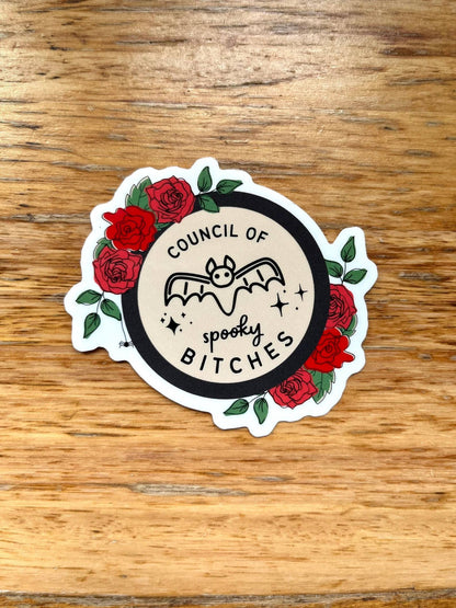 Council of Spooky Bitches Vinyl Sticker | Funny Halloween