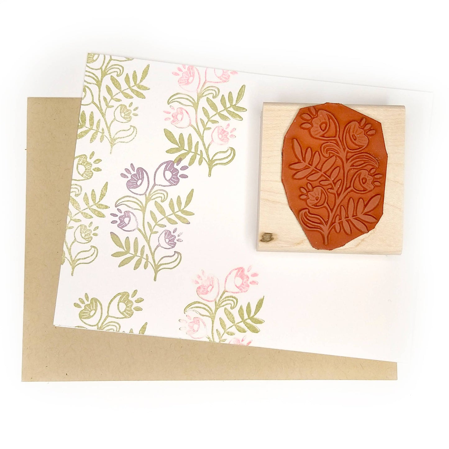 Flowering Vine Rubber Stamp