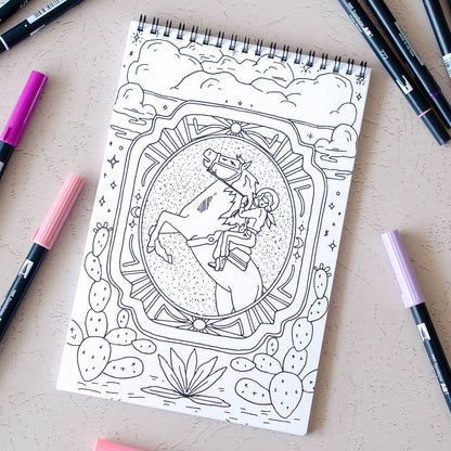 Cosmic Cowgirl Premium Coloring Book