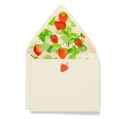 Strawberry | Fancy Pants Letterpress Flat Notecards