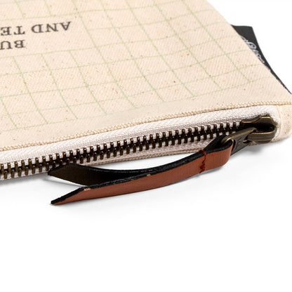 Buy Me Books Zippered Canvas Pouch