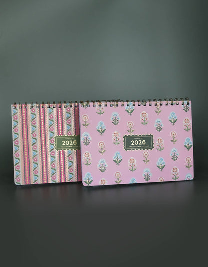 2026 Desktop Planner, Block Print Stripe