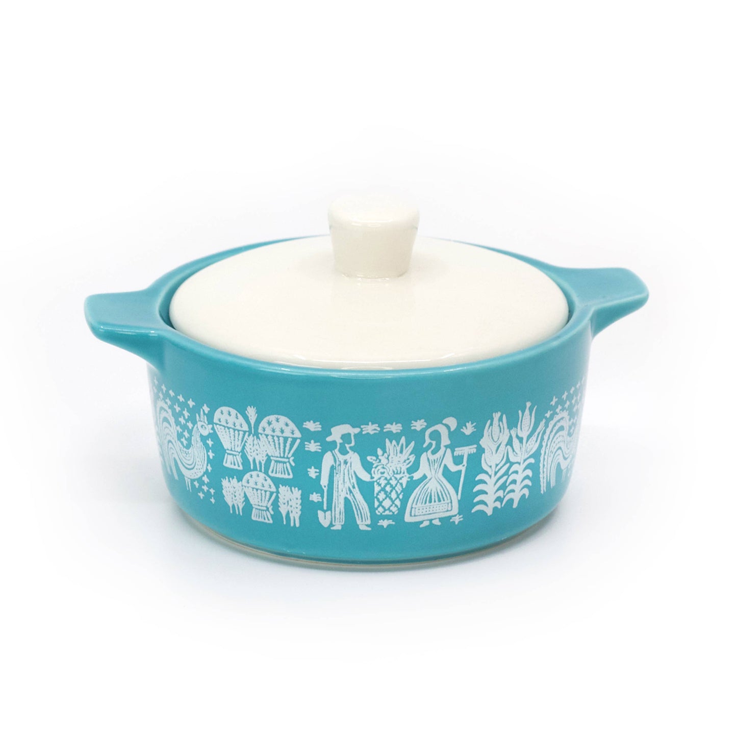 Pyrex-Inspired Butterprint Casserole Ceramic Trinket Box