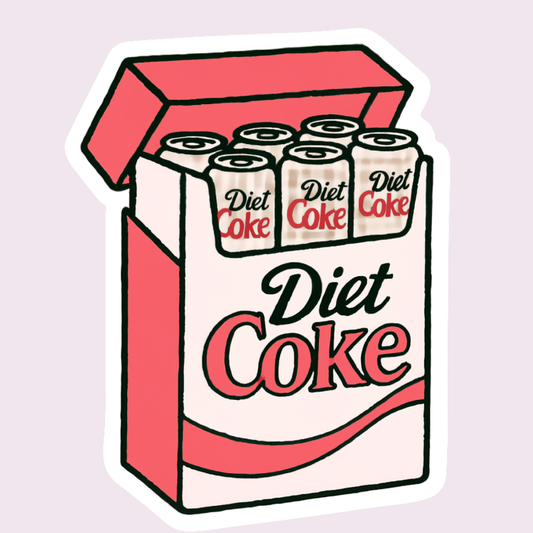 Diet Coke Pack Sticker – Retro Six-Pack Design