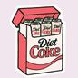 Diet Coke Pack Sticker – Retro Six-Pack Design