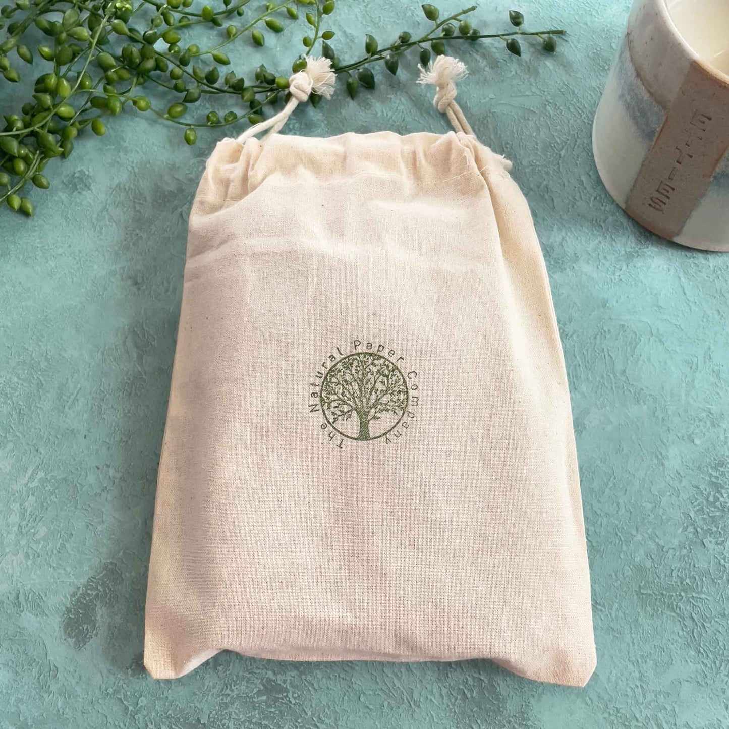 A6 Handmade Leather Notebook in Gift Bag - Tan | Tree Free