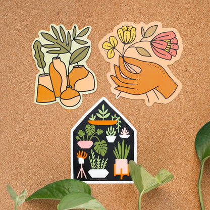 Picking Flowers Die Cut Sticker