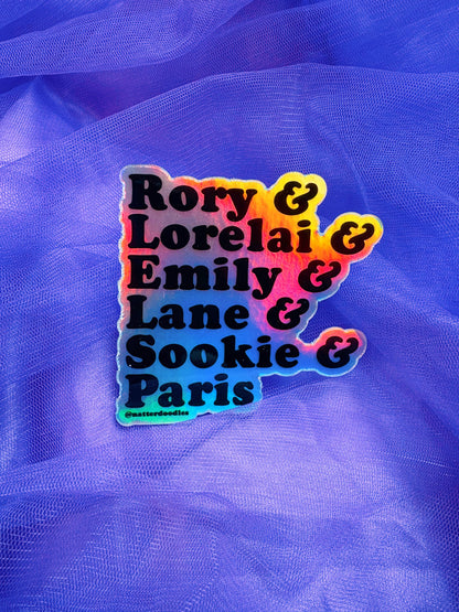 Gilmore Girl Women Holographic Sticker